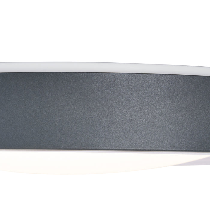 QAZQA Moderne plafondlamp grijs met wit 48cm incl. LED dimbaar RGB -