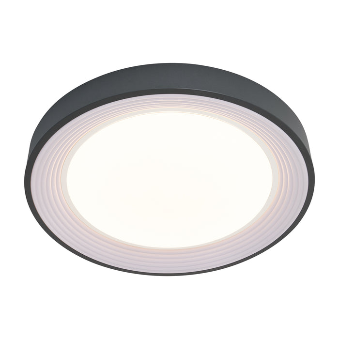 QAZQA Moderne plafondlamp grijs met wit 48cm incl. LED dimbaar RGB -