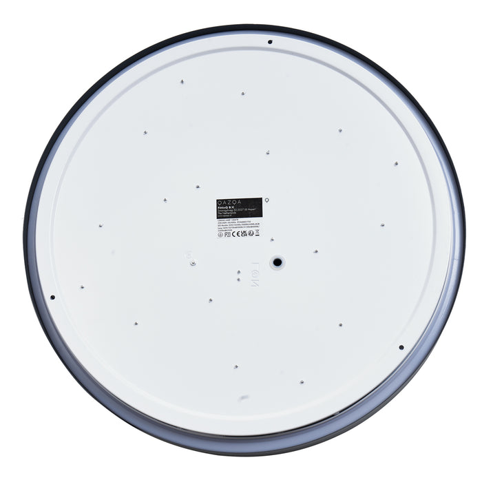 QAZQA Moderne plafondlamp grijs met wit 48cm incl. LED dimbaar RGB -