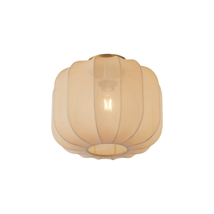 QAZQA Japandi plafondlamp goud met beige kap - Pluni