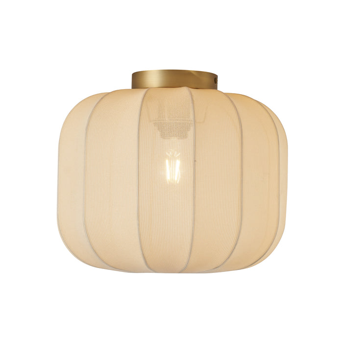 QAZQA Japandi plafondlamp goud met beige kap - Pluni