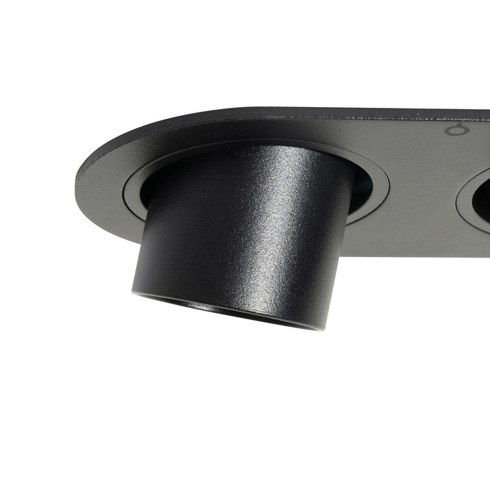 QAZQA Set van 6 inbouwspots zwart GU10 35mm kantelbaar 2-lichts -