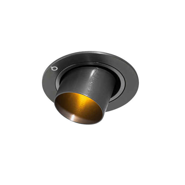 QAZQA Set van 6 inbouwspots gunmetal GU10 35mm rond kantelbaar -