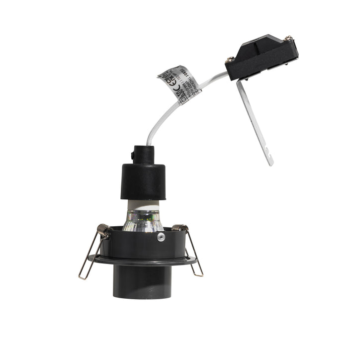 QAZQA Set van 6 inbouwspots gunmetal GU10 35mm rond kantelbaar -