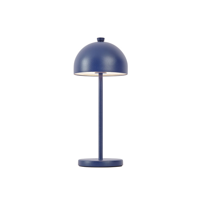 QAZQA Tafellamp blauw incl. LED IP54 oplaadbaar met laadstation -