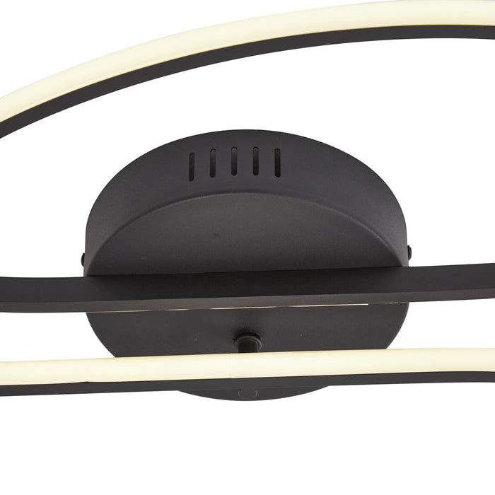 QAZQA Design plafondlamp zwart 100cm incl. LED 3-staps dimbaar