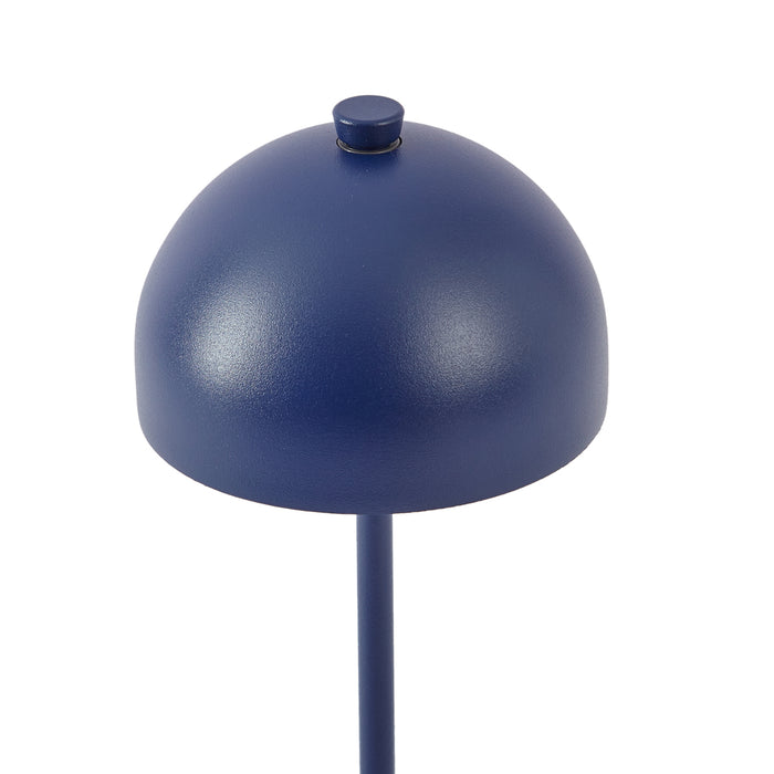 QAZQA Tafellamp blauw incl. LED IP54 oplaadbaar met laadstation -