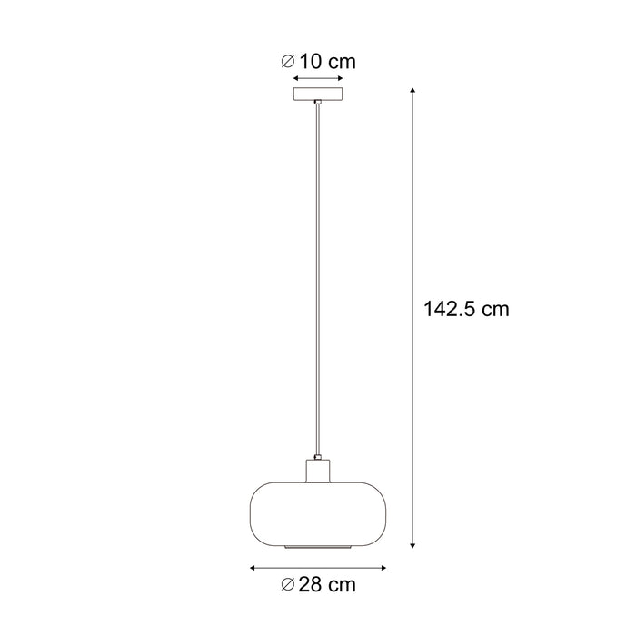 QAZQA Retro hanglamp zwart met groen glas - Bizle