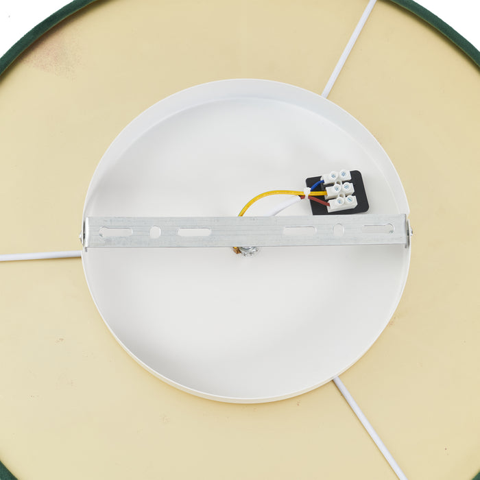 QAZQA Moderne plafondlamp groen velours incl. LED 3-staps dimbaar -