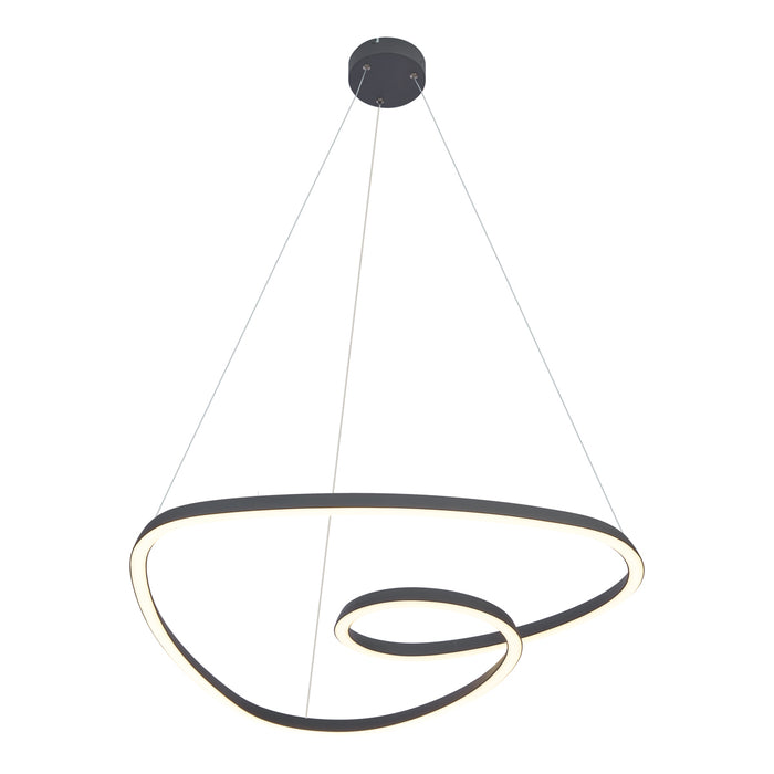 QAZQA Scandinavische hanglamp zwart 72cm incl. LED 3-staps dimbaar -