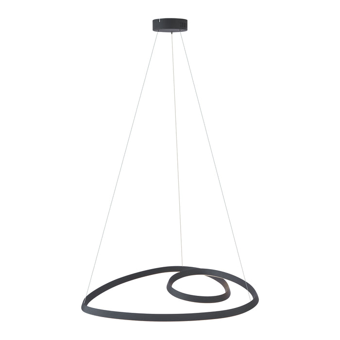 QAZQA Scandinavische hanglamp zwart 72cm incl. LED 3-staps dimbaar -