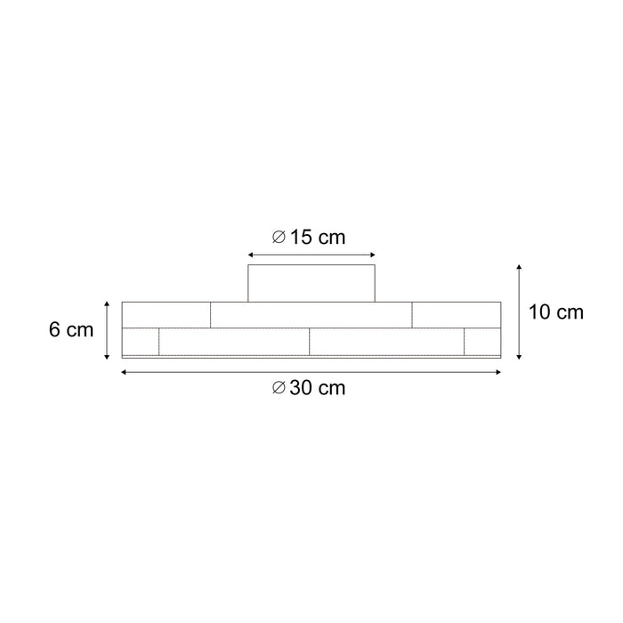 QAZQA Scandinavische plafondlamp hout 30cm incl. LED dimbaar - Pecker