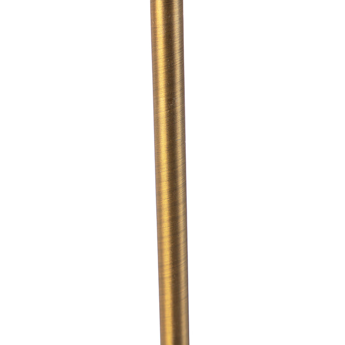 QAZQA Tafellamp brons met velours kap vis 35cm - Parte