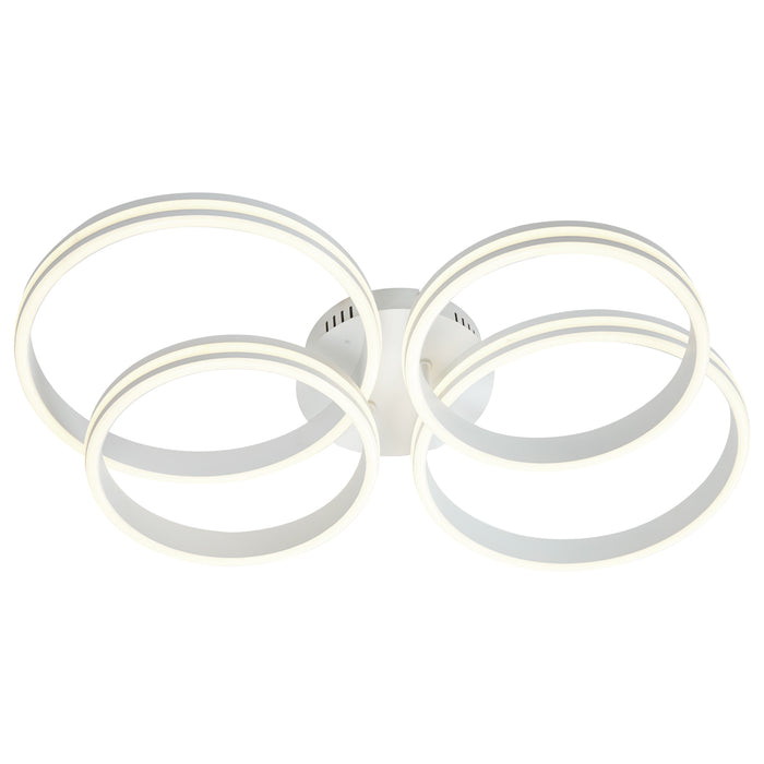 QAZQA Plafondlamp wit incl. LED 3-staps dimbaar 4-lichts - Navara