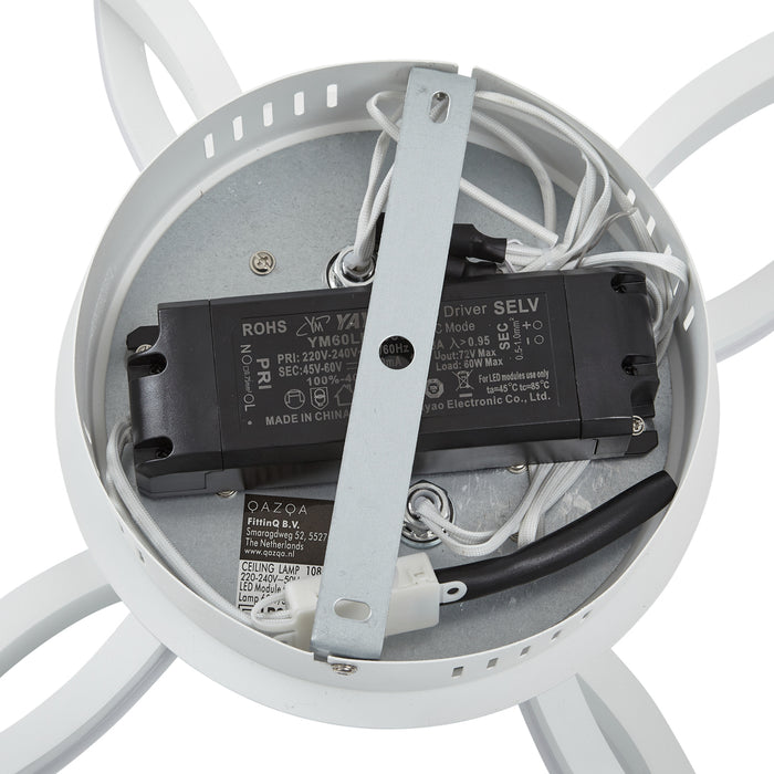 QAZQA Plafondlamp wit incl. LED 3-staps dimbaar 4-lichts - Navara