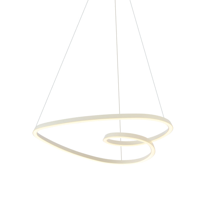 QAZQA Scandinavische hanglamp beige 72cm incl. LED 3-staps dimbaar -