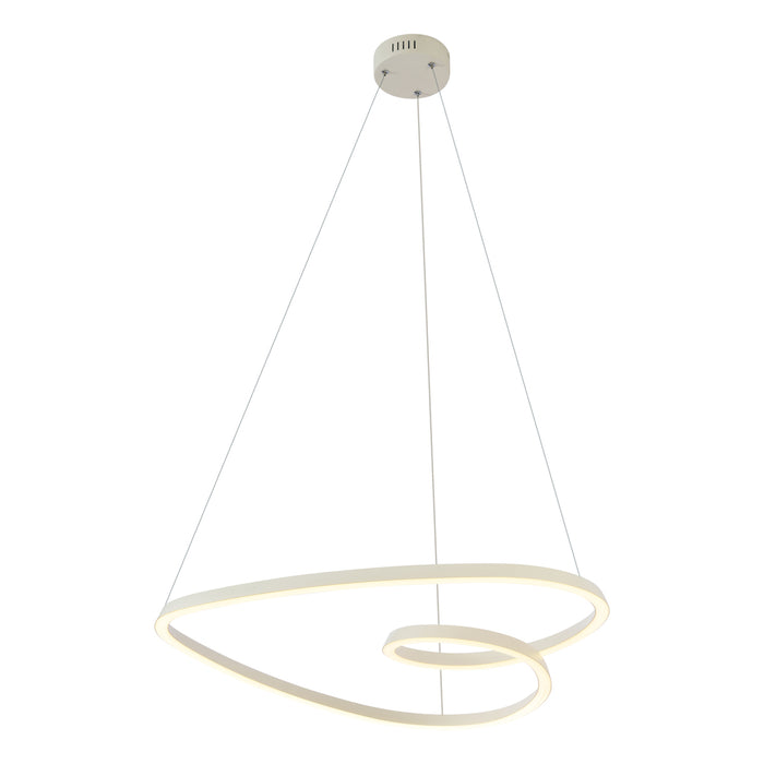 QAZQA Scandinavische hanglamp beige 72cm incl. LED 3-staps dimbaar -