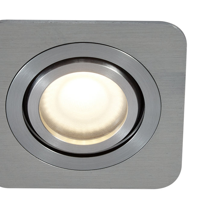 QAZQA Set van 6 afgeronde inbouwspots gunmetal GU10 50mm draai- en