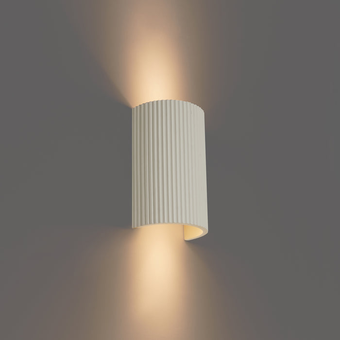 QAZQA Scandinavische wandlamp beige halfrond 2-lichts - Plaster