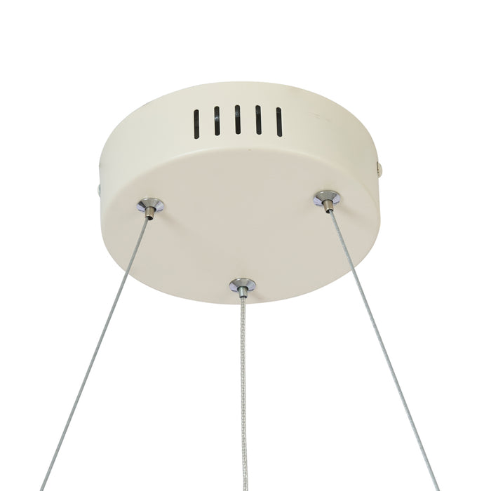 QAZQA Scandinavische hanglamp beige 72cm incl. LED 3-staps dimbaar -