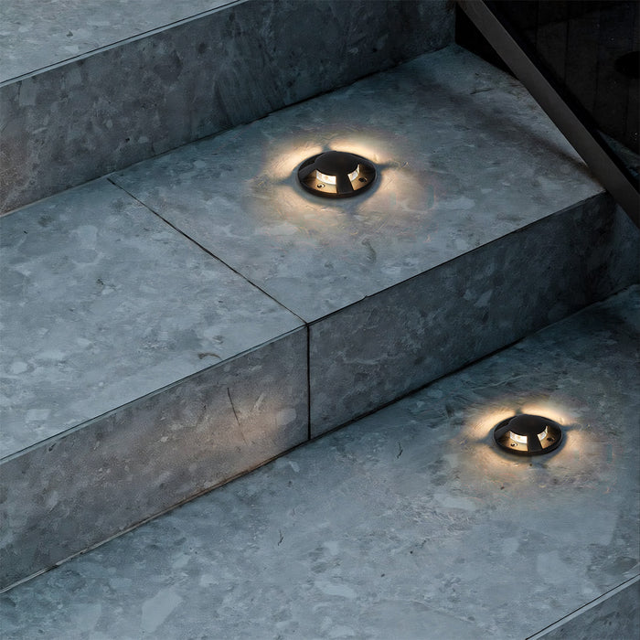 QAZQA Moderne grondspot zwart GU10 50mm 4-lichts effect IP65 - Cellar