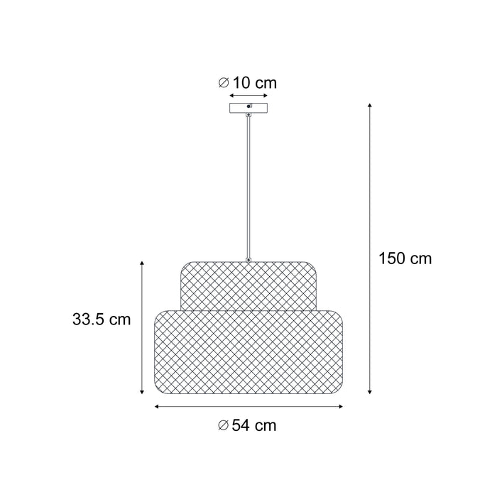 QAZQA Japandi hanglamp zwart met bamboe- Kea