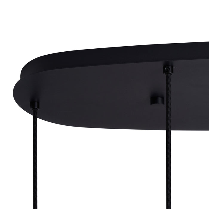 QAZQA Moderne hanglamp zwart met smoke glas 6-lichts - Duplantis