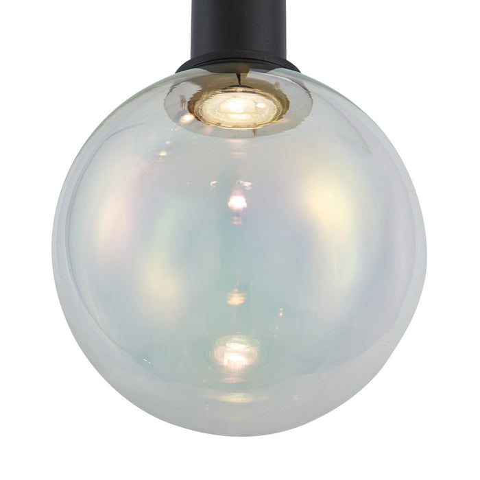 QAZQA Design hanglamp zwart met regenboog glas rond 3-lichts - Mallon