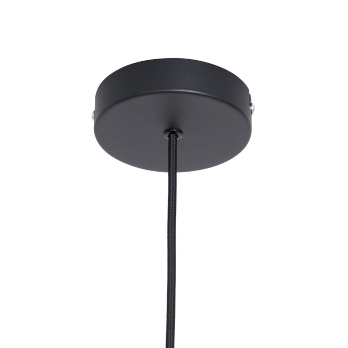 QAZQA Japandi hanglamp bruin met stoffen kap 50cm - Plu