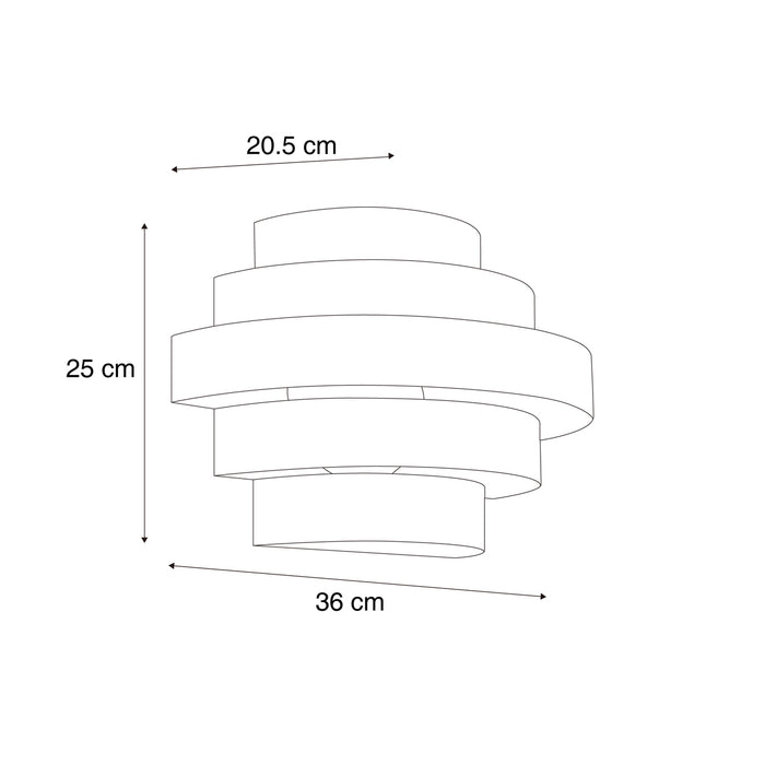 QAZQA Moderne wandlamp brons incl. LED 3-staps dimbaar - Lines