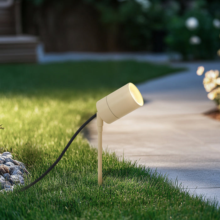 QAZQA Prikspot crème GU10 50mm verstelbaar IP44 incl. snoer en