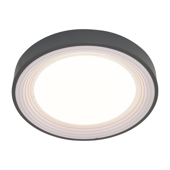 QAZQA Moderne plafondlamp grijs met wit 38cm incl. LED dimbaar RGB -