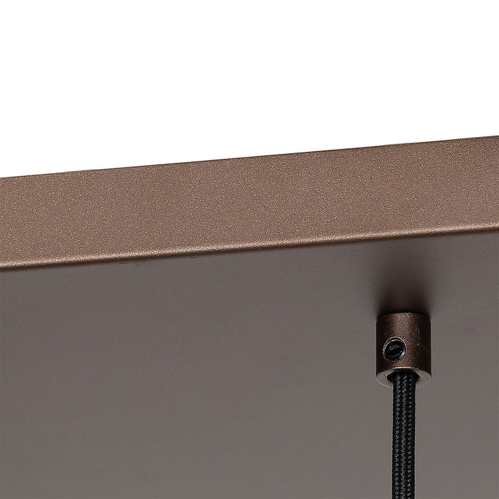 QAZQA Smart hanglamp donkerbrons met amber glas 8-lichts incl. 8 Wifi