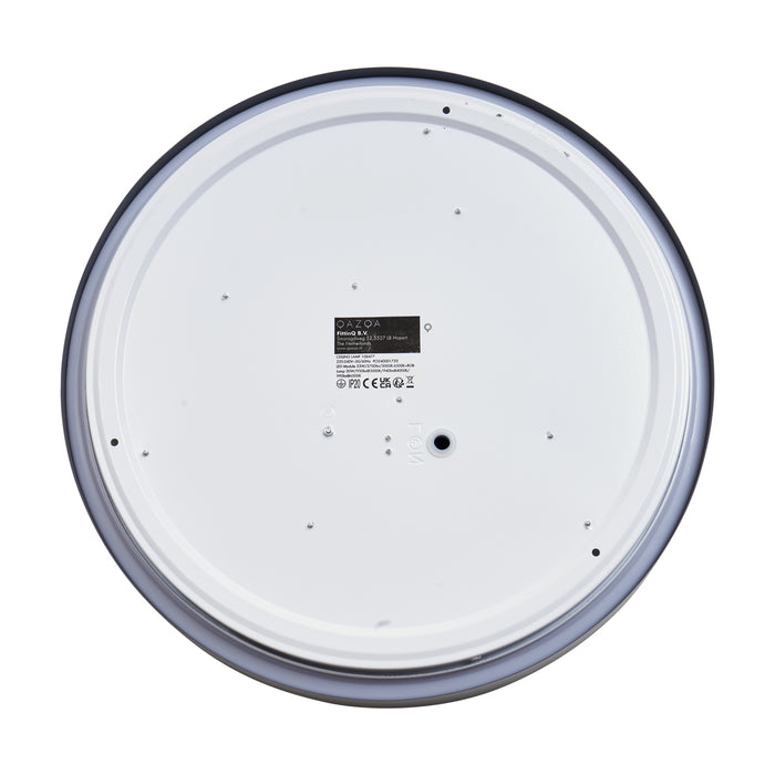 QAZQA Moderne plafondlamp grijs met wit 38cm incl. LED dimbaar RGB -