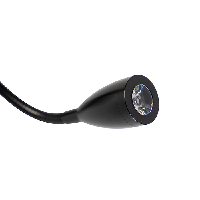 QAZQA Wandlamp zwart met velours kap krokodil dessin 18cm - Brescia