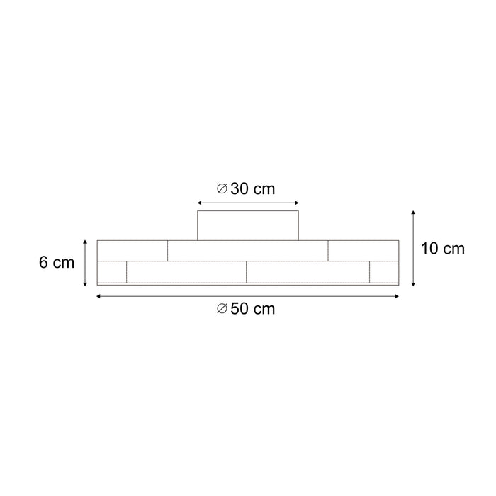 QAZQA Scandinavische plafondlamp hout 50cm incl. LED dimbaar - Pecker