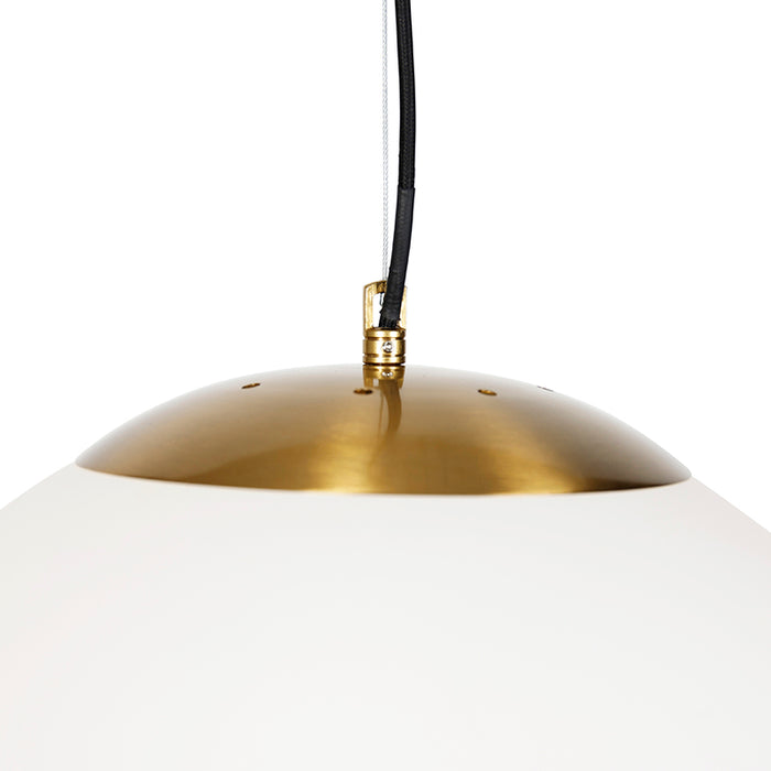 QAZQA Smart Scandinavische hanglamp goud met opaal glas 40cm incl.