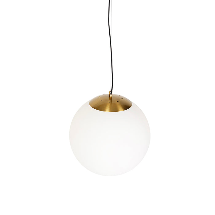 QAZQA Smart Scandinavische hanglamp goud met opaal glas 40cm incl.