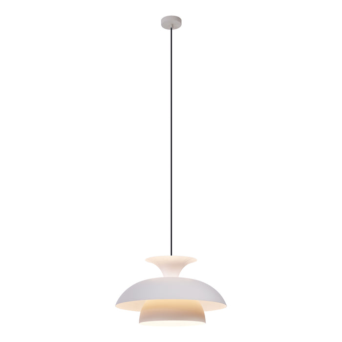 QAZQA Scandinavische hanglamp beige met witte binnenkant - Titus