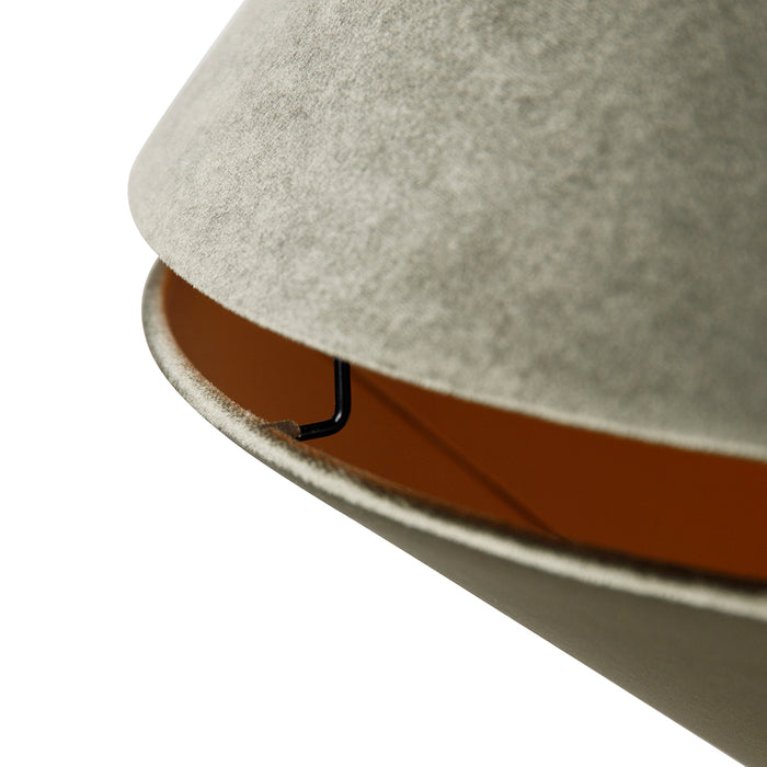 QAZQA Hanglamp zwart met dubbele velours lampenkap groen met gouden