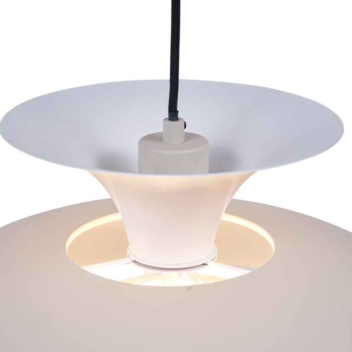 QAZQA Scandinavische hanglamp beige met witte binnenkant - Titus