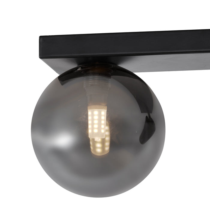 QAZQA Moderne plafondlamp zwart 2-lichts kantelbaar - Lesly