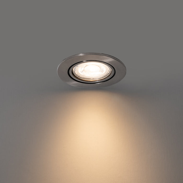 QAZQA Set van 6 moderne inbouwspots gunmetal GU10 50mm rond