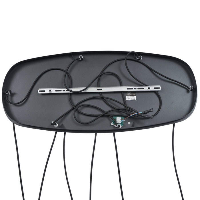 QAZQA Moderne hanglamp zwart 6-lichts - Biles