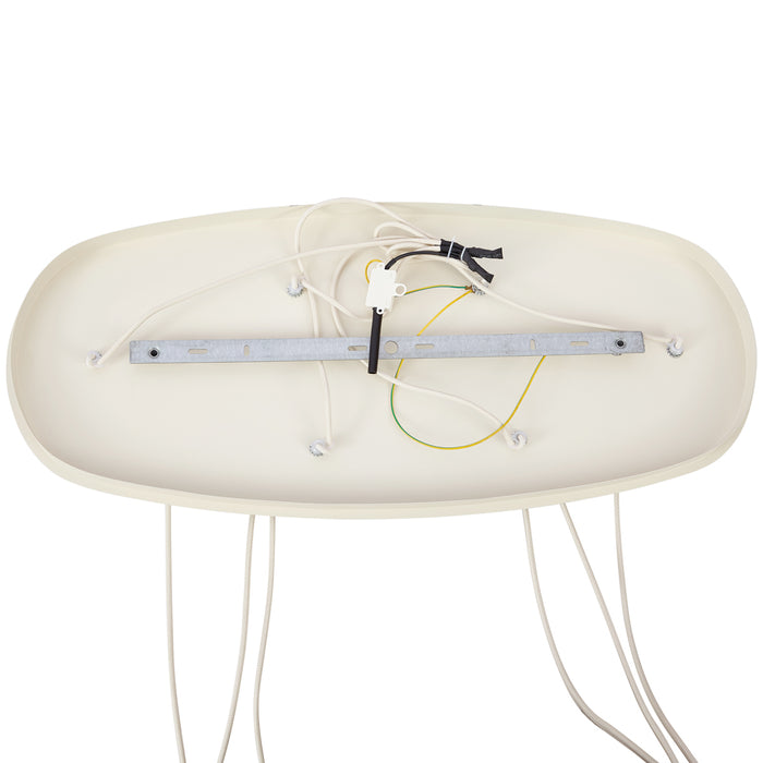 QAZQA Japandi hanglamp beige met stoffen kappen 6-lichts - Yente