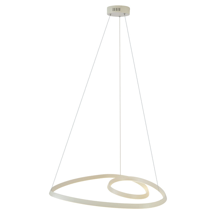 QAZQA Scandinavische hanglamp beige 72cm incl. LED 3-staps dimbaar -