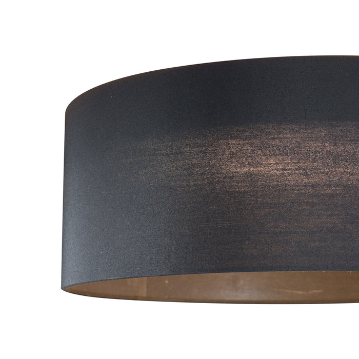 QAZQA Moderne plafondlamp zwart transparant 40cm incl. LED 3-staps