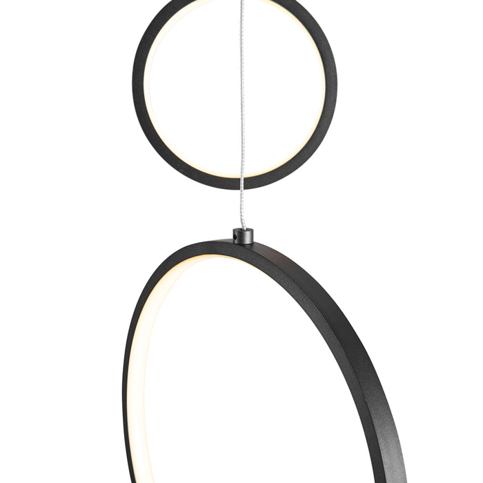 QAZQA Design hanglamp zwart 9-lichts incl. LED 3-staps dimbaar - Vide