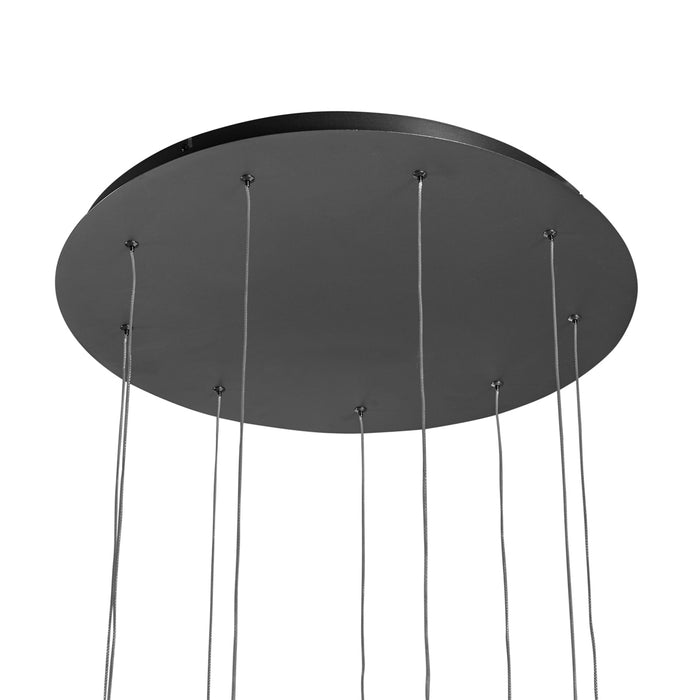 QAZQA Design hanglamp zwart 9-lichts incl. LED 3-staps dimbaar - Vide