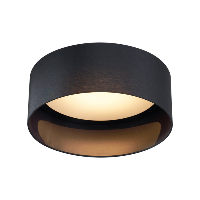 QAZQA Moderne plafondlamp zwart transparant 40cm incl. LED 3-staps